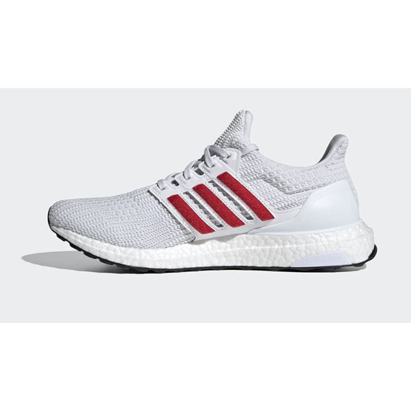 Adidas Ultraboost 4.0 DNA Men\'s Shoes Color: Footwear White/Silver/RED Size 11